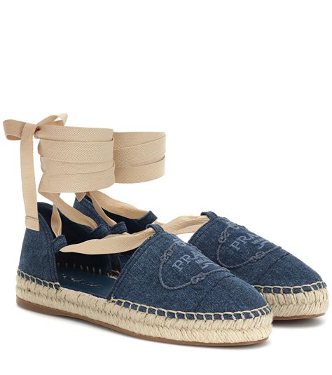 prada espadrilles blue|Prada espadrilles denim.